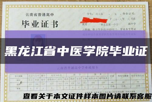黑龙江省中医学院毕业证缩略图