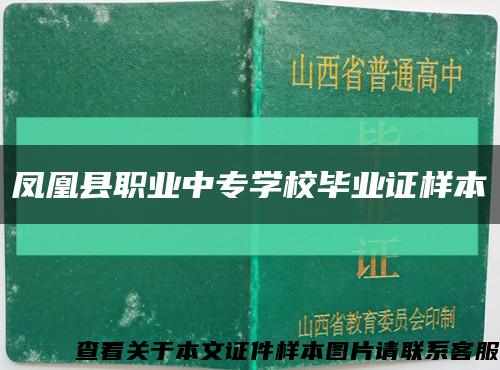 凤凰县职业中专学校毕业证样本缩略图