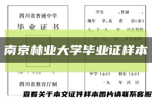 南京林业大学毕业证样本缩略图