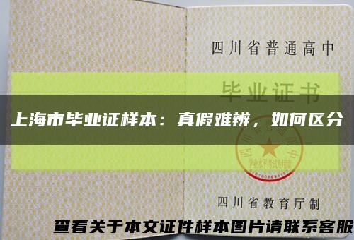 上海市毕业证样本：真假难辨，如何区分缩略图