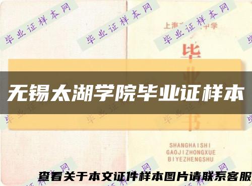 无锡太湖学院毕业证样本缩略图