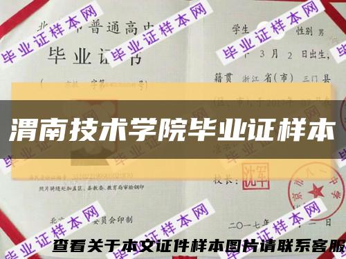 渭南技术学院毕业证样本缩略图