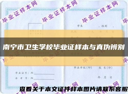 南宁市卫生学校毕业证样本与真伪辨别缩略图