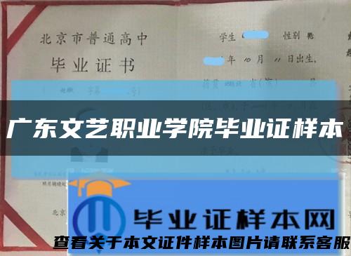 广东文艺职业学院毕业证样本缩略图