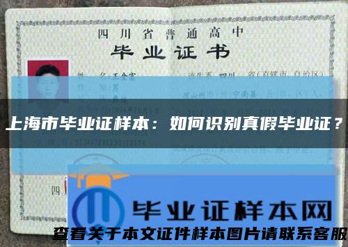 上海市毕业证样本：如何识别真假毕业证？缩略图