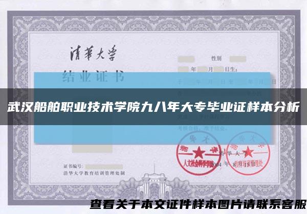 武汉船舶职业技术学院九八年大专毕业证样本分析缩略图