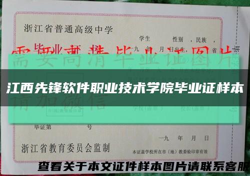 江西先锋软件职业技术学院毕业证样本缩略图