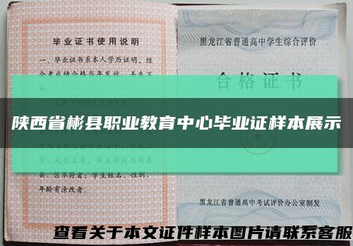 陕西省彬县职业教育中心毕业证样本展示缩略图