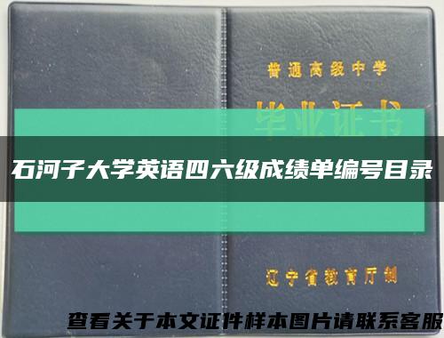 石河子大学英语四六级成绩单编号目录缩略图