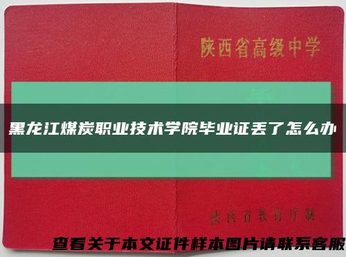 黑龙江煤炭职业技术学院毕业证丢了怎么办缩略图