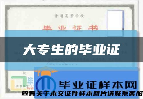 大专生的毕业证缩略图