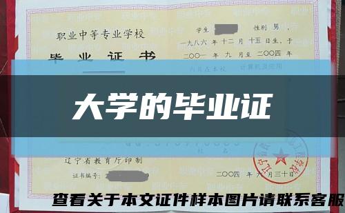 大学的毕业证缩略图