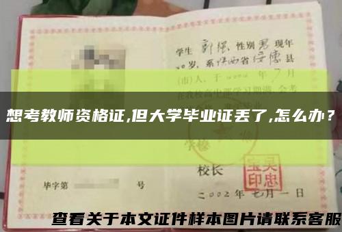 想考教师资格证,但大学毕业证丢了,怎么办？缩略图