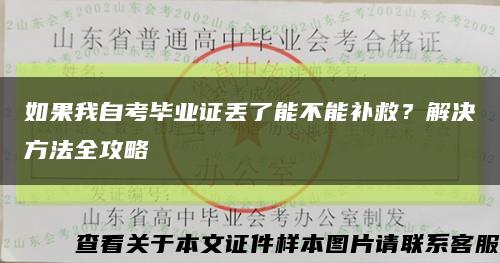 如果我自考毕业证丢了能不能补救？解决方法全攻略缩略图