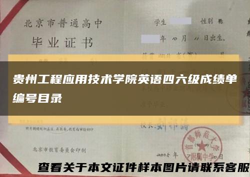 贵州工程应用技术学院英语四六级成绩单编号目录缩略图