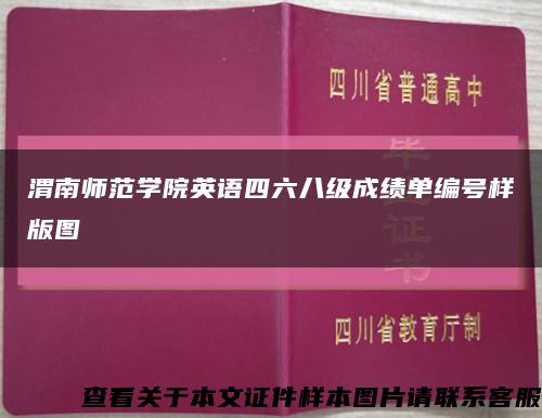 渭南师范学院英语四六八级成绩单编号样版图缩略图