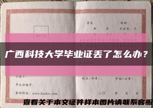 广西科技大学毕业证丢了怎么办？缩略图