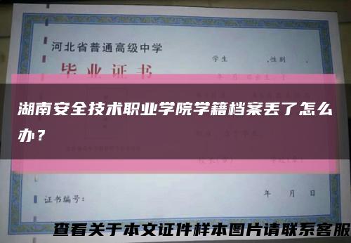 湖南安全技术职业学院学籍档案丢了怎么办？缩略图