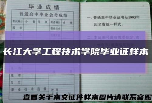 长江大学工程技术学院毕业证样本缩略图
