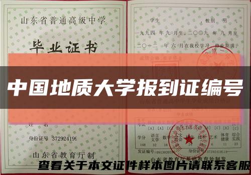 中国地质大学报到证编号缩略图