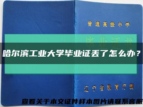 哈尔滨工业大学毕业证丢了怎么办？缩略图