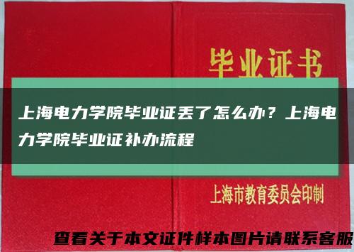 上海电力学院毕业证丢了怎么办？上海电力学院毕业证补办流程缩略图