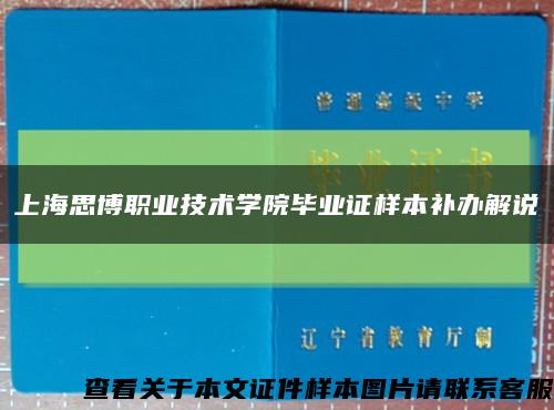 上海思博职业技术学院毕业证样本补办解说缩略图