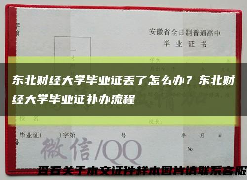 东北财经大学毕业证丢了怎么办？东北财经大学毕业证补办流程缩略图