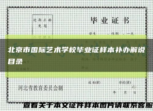 北京市国际艺术学校毕业证样本补办解说目录缩略图