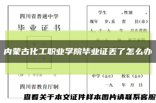 内蒙古化工职业学院毕业证丢了怎么办缩略图