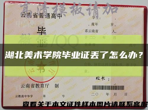 湖北美术学院毕业证丢了怎么办？缩略图