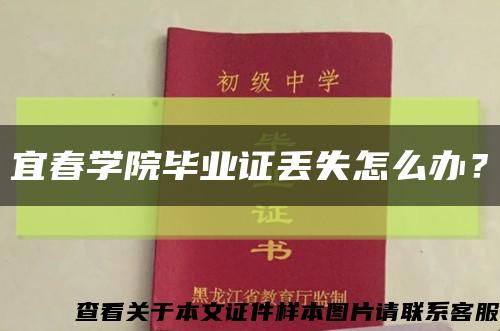 宜春学院毕业证丢失怎么办？缩略图