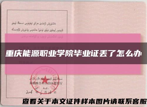 重庆能源职业学院毕业证丢了怎么办缩略图