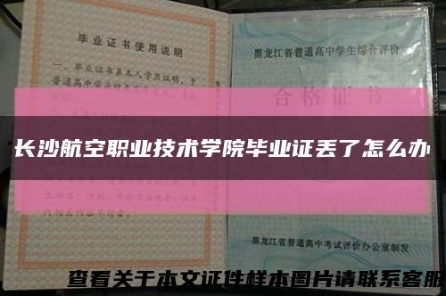 长沙航空职业技术学院毕业证丢了怎么办缩略图
