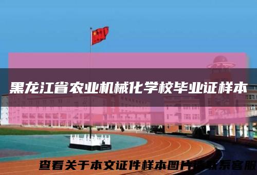 黑龙江省农业机械化学校毕业证样本缩略图