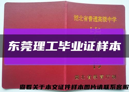 东莞理工毕业证样本缩略图