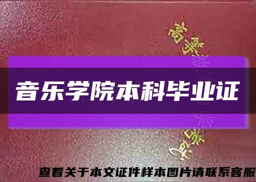 音乐学院本科毕业证缩略图