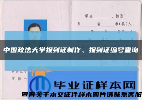 中国政法大学报到证制作、报到证编号查询缩略图