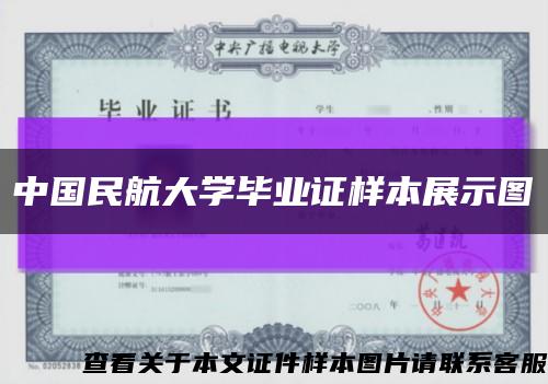 中国民航大学毕业证样本展示图缩略图