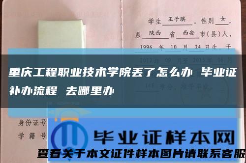 重庆工程职业技术学院丢了怎么办 毕业证补办流程 去哪里办缩略图
