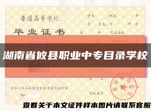湖南省攸县职业中专目录学校缩略图