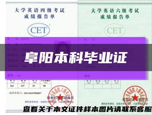 阜阳本科毕业证缩略图