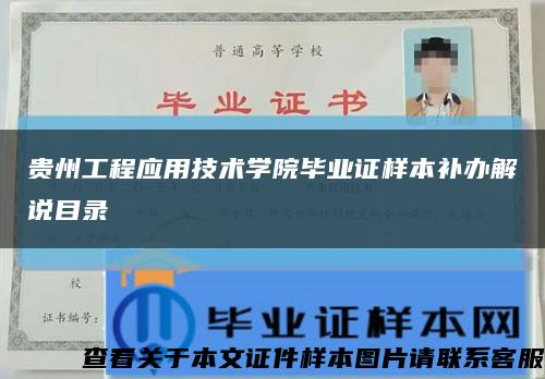 贵州工程应用技术学院毕业证样本补办解说目录缩略图