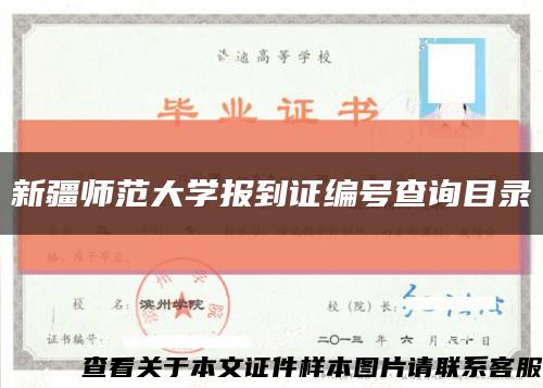 新疆师范大学报到证编号查询目录缩略图