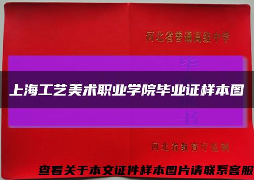上海工艺美术职业学院毕业证样本图缩略图