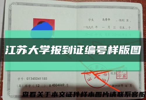 江苏大学报到证编号样版图缩略图