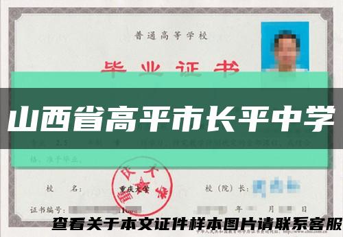 山西省高平市长平中学缩略图