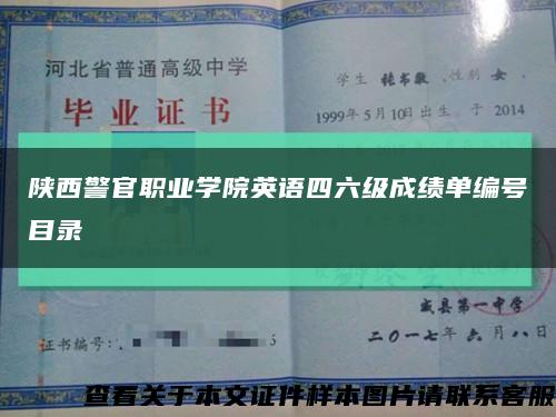陕西警官职业学院英语四六级成绩单编号目录缩略图