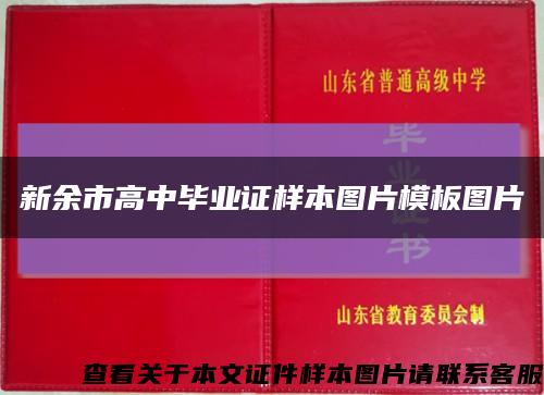 新余市高中毕业证样本图片模板图片缩略图