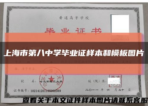 上海市第八中学毕业证样本和模板图片缩略图